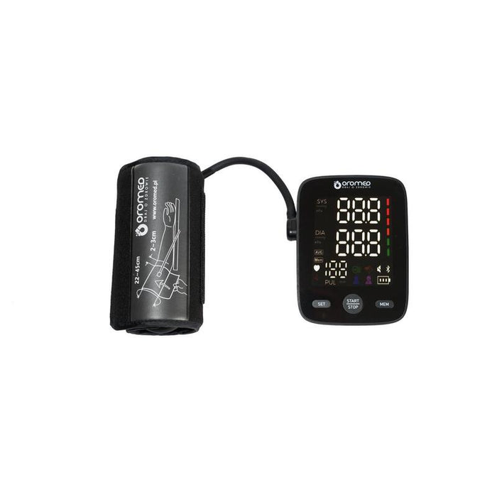 Oromed Oro-N13 - Tensiómetro Digital De Brazo Compacto Con Pantalla Led, Detección De Arritmias, 2 X 120 Ranuras De Memoria, Usb Y Batería, Apagado Automático