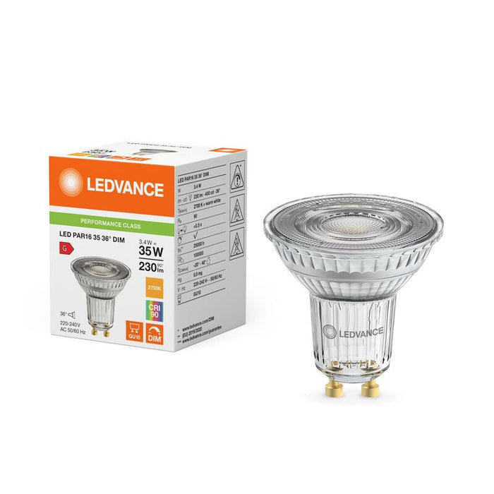 Osram Par163536 Dim 3.4w 927 Gu10 P Led Lámpara Reflectora 230 Lm 2700k Gu10 Dimm