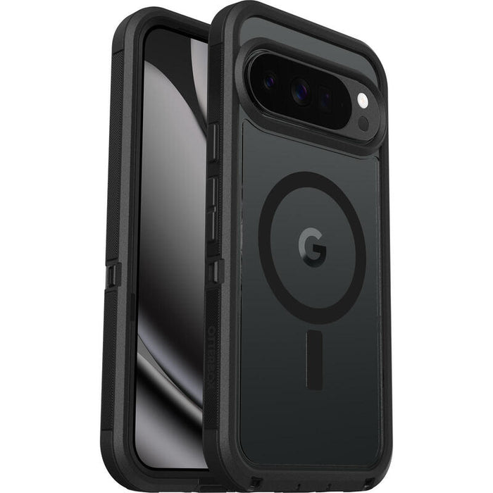 Otterbox Defender Series Pro Xt Carcasa Trasera Para Teléfono Móvil Resistente Con Pixelsnap Capa De Policarbonato Elastómero Termoplástico (Tpe) Lado Oscuro (Transparente/Negro) Para Google Pixel 10 Pro Xl
