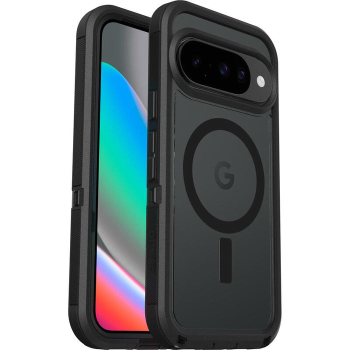 Otterbox Defender Series Pro Xt Carcasa Trasera Para Teléfono Móvil Resistente Con Pixelsnap Capa De Policarbonato Elastómero Termoplástico (Tpe) Lado Oscuro (Transparente/Negro) Para Google Pixel 10 10 Pro