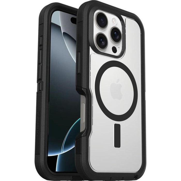 Otterbox Defender Series Xt Carcasa Trasera Para Teléfono Móvil Resistente Compatibilidad Con Magsafe Plástico Lado Oscuro (Transparente/Negro) Para Apple Iphone 16 Pro