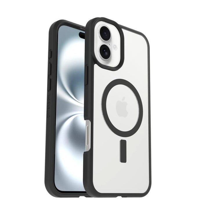 Otterbox React Series Carcasa Trasera Para Teléfono Móvil Compatibilidad Con Magsafe Cristal Negro (Transparente/Negro) Para Apple Iphone 16 Plus