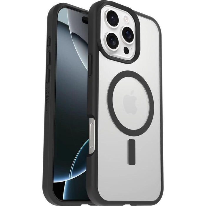 Otterbox React Series Carcasa Trasera Para Teléfono Móvil Compatibilidad Con Magsafe Plástico Cristal Negro (Transparente/Negro) Para Apple Iphone 16 Pro Max