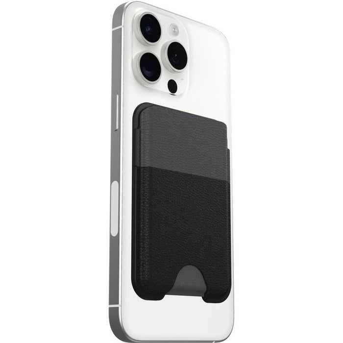 Otterbox Symmetry Series Billetera Para Tarjeta De Crédito Compatibilidad Con Magsafe Cuero De Cactus Poliuretano Noir Ash (Negro)