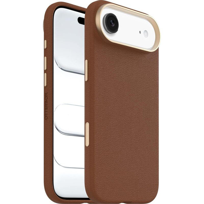 Otterbox Symmetry Series Carcasa Trasera Para Teléfono Móvil Compatibilidad Con Magsafe Cuero De Cactus Imán Poliuretano Silla De Montar Desértica (Marrón) Para Apple Iphone Air