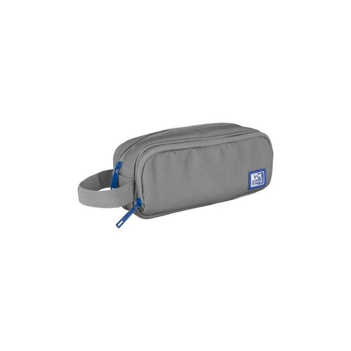 Oxford B-Smart Estuche Portatodo - 3 Compartimentos - Asa Lateral - Fabricado En Material Reciclado - Gris