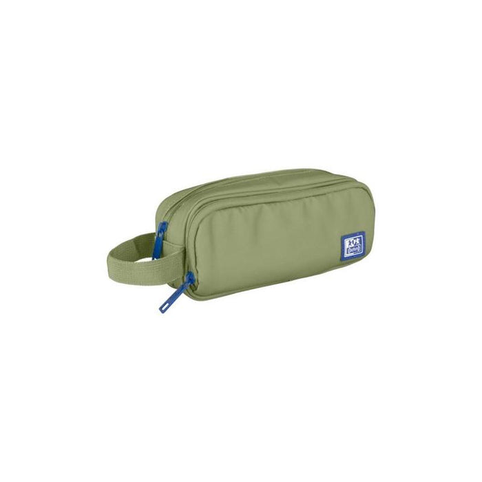 Oxford B-Smart Estuche Portatodo - 3 Compartimentos - Asa Lateral - Fabricado En Material Reciclado - Verde Safari