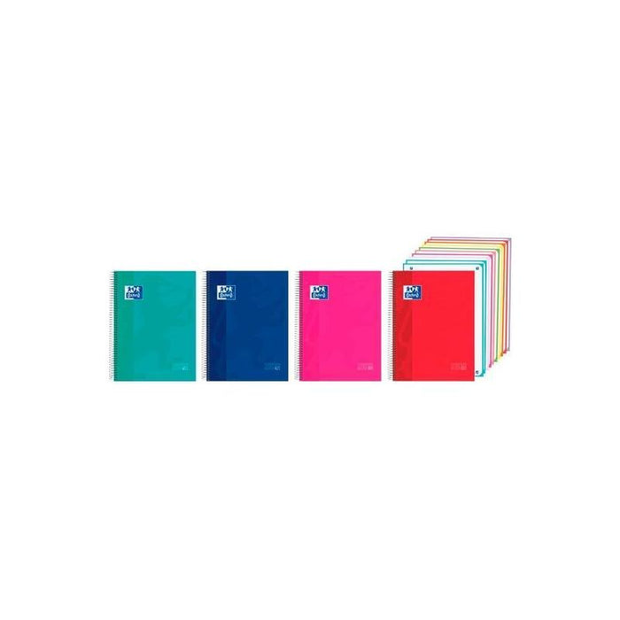 Oxford Cuaderno Europeanbook 10 Xl Classic A4+ 200h 5x5 Write&Erase Tapa Extradura Colores Surtidos