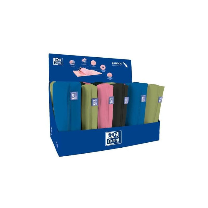 Oxford Live And Go Expositor Con 22 Estuches - 8 Rectangulares Medianos - 10 Cuadrados Compactos - 4 Cuadrados Grandes