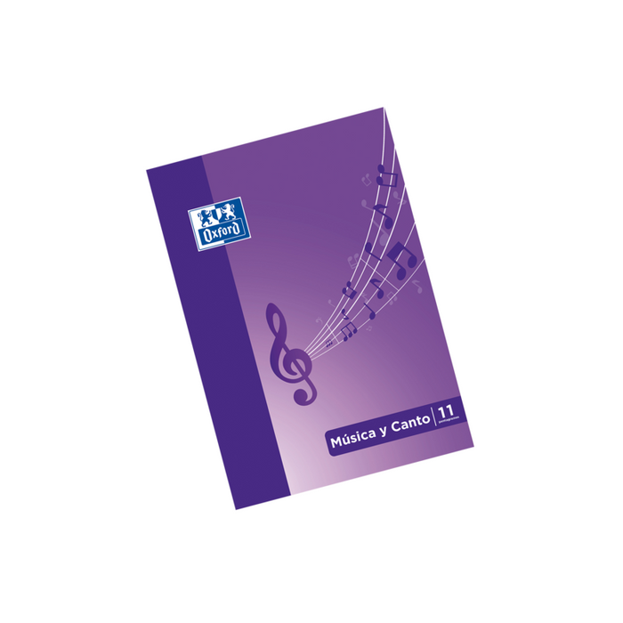 Oxford School Musica & Canto A4  Libreta Grapada Con Tapa Blanda - 24 Paginas 5x5 + 24 Paginas Con 11 Pentagramas -
