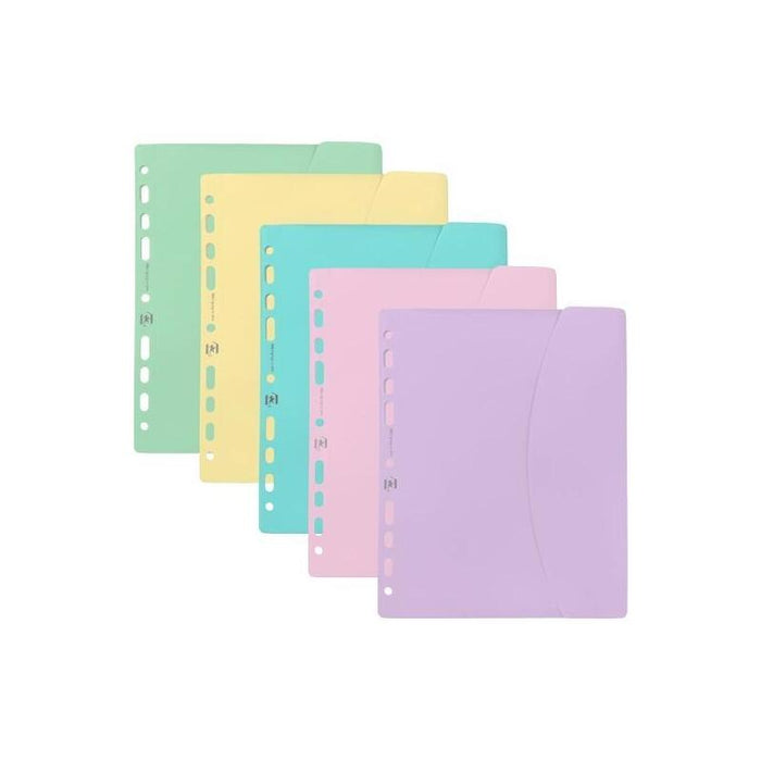 Oxford Sobre Multitaladro Con Velcro Live&Go A4+ Plástico Flexible Opaco C/Surtidos Pastel