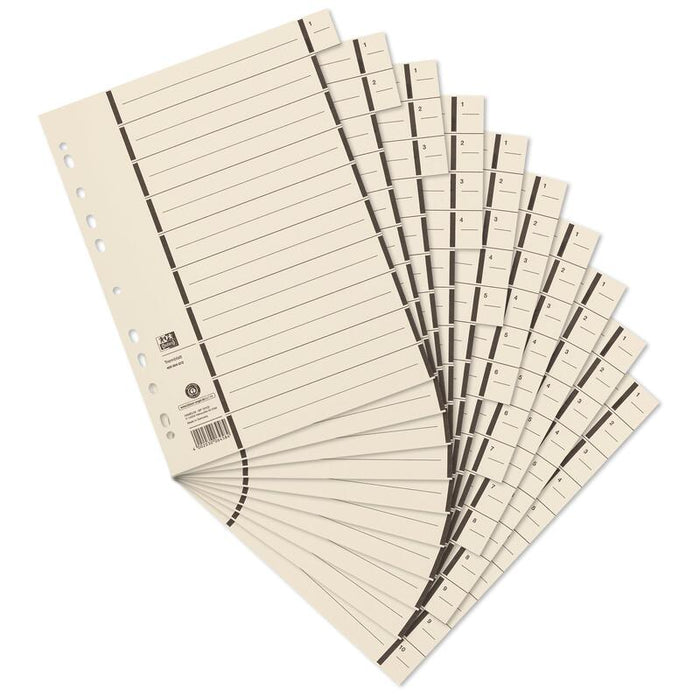 Oxford Trennblatt A4 Con Perforation Aus Kraftkarton 100mk