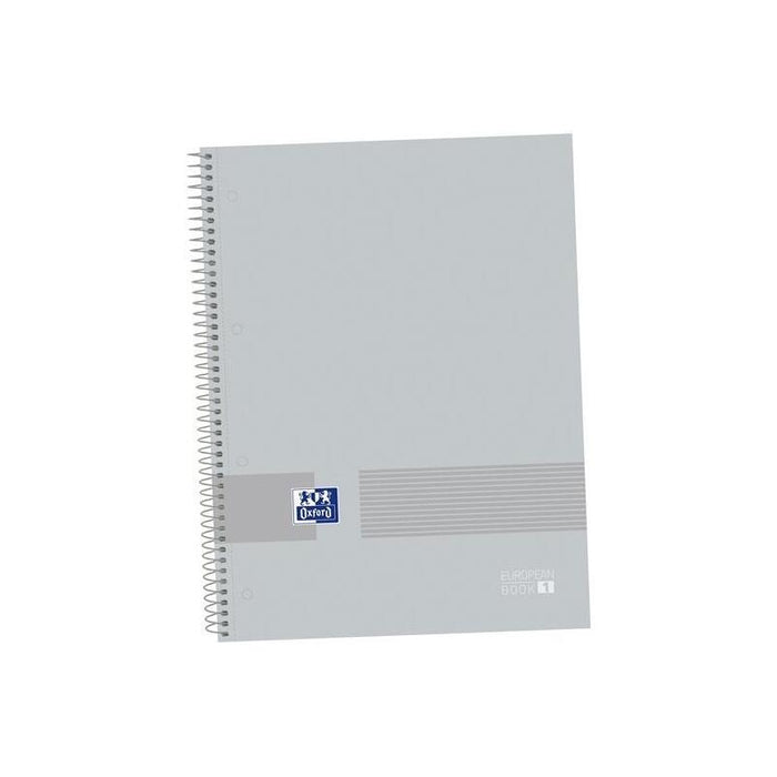 Oxford &You Cuaderno Europeanbook 1 Espiral 80h 5x5 T/Extraduras A4+ Pure Grey -5u-