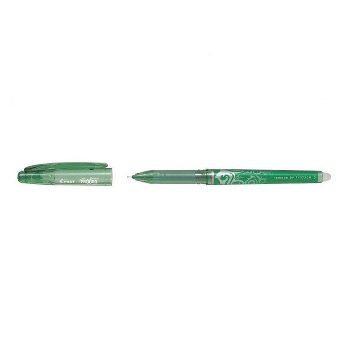 Pack 12 Unidades Pilot Boligrafo De Gel Borrable Frixion Point - Punta Fina De Aguja 0.5mm - Trazo 0.25mm - Grip Ergonomico - Color Verde