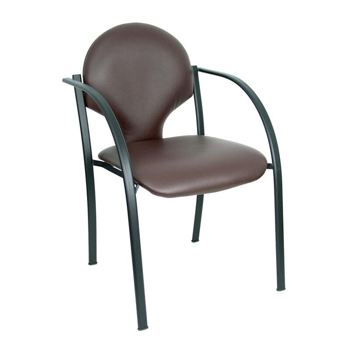 Pack 2 Sillas Hellin Chasis Negro Similpiel Marron