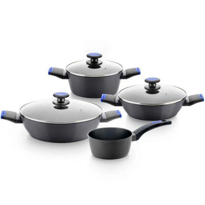 Pack Batería De Cocina Monix Martín Berasategui Cazo Ø16cm Cacerolas Ø20 24 28cm Aluminio Forjado Apta Para Inducción