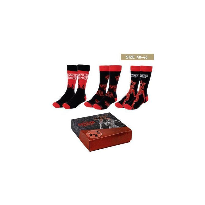 Pack Calcetines 3 Piezas Stranger Things Talla 40 46