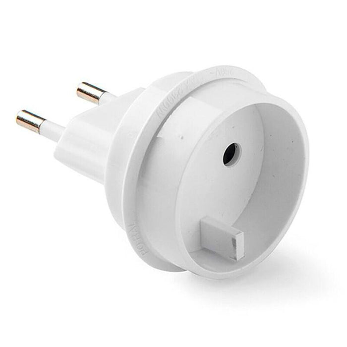 Pack De 10 Unidades - Adaptador Europeo - Universal, 10a 250 V, Espigas 4 Mm, Blanco