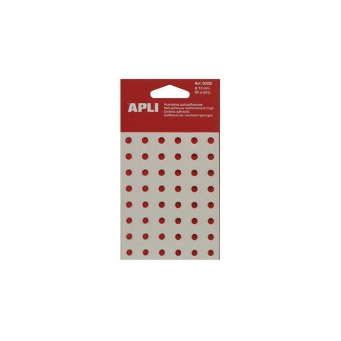 Pack De 10 Unidades Apli Arandelas De Refuerzo 13mm Caja 96 Ud Translúcidas