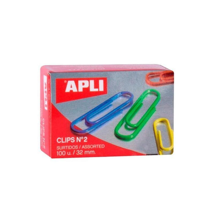 Pack De 10 Unidades Apli Clips Colores Nº 2 - 32mm Caja 100 Ud C/Surtidos