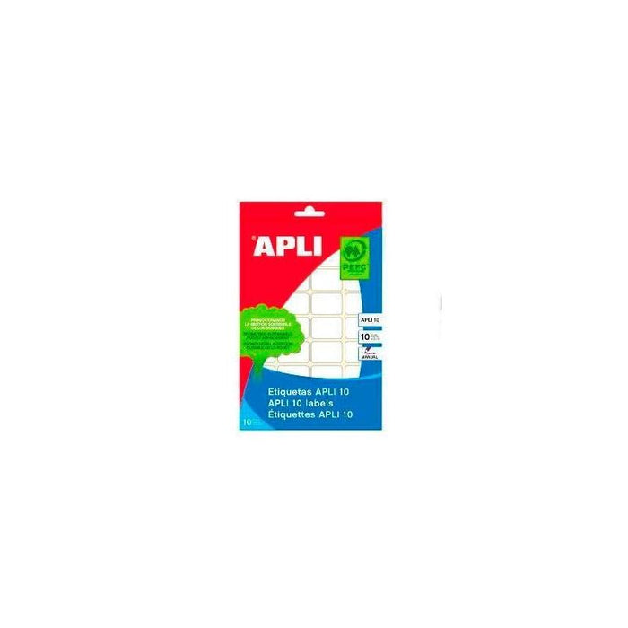 Pack De 10 Unidades Apli Etiquetas Adhesivas 20x50mm  Escritura Manual C/Romos 15 X 10h Blanco