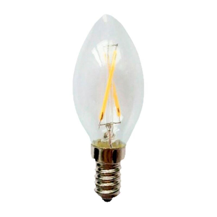 Pack De 10 Unidades - Bombilla Vela Filamento Led C35, E14, 2 W, 200 Lm, 2000 K Luz Cálida, Ø35 X 98 Mm