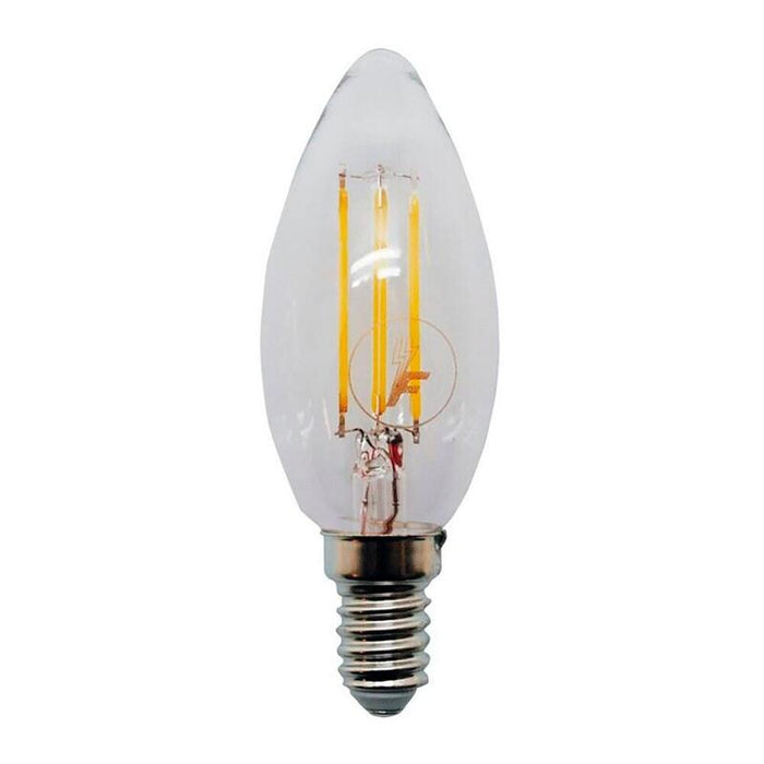 Pack De 10 Unidades - Bombilla Vela Filamento Led C35, E14, 4 W, 300 Lm, 2000 K Luz Cálida, Ø35 X 98 Mm