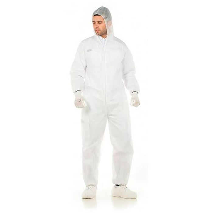 Pack De 10 Unidades - Buzo Desechable Blanco, Fabricado En Polipropileno, Talla Xxl