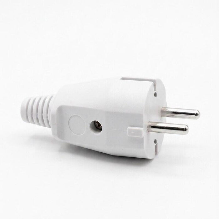 Pack De 10 Unidades - Clavija 2p+T Schuko 16a 250v~, Salida Recta, Blanca