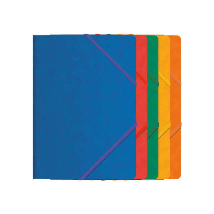 Pack De 10 Unidades Dohe Carpeta De Gomas Con Tres Solapas - Tamaño Folio - Fabricada En Cartulina De Primera Calidad -