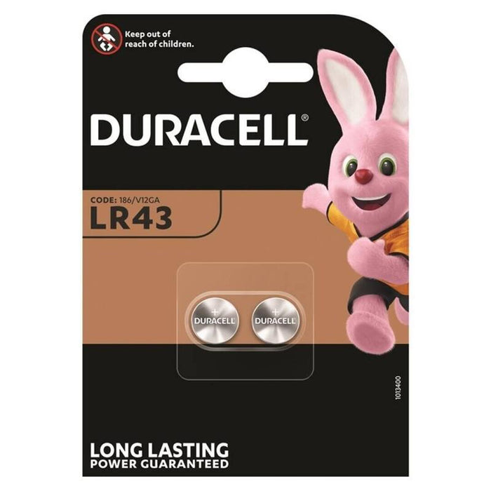 Pack De 10 Unidades Duracell Pila Boton Alcalina Lr43 1,5v Blister*2 10 Uds