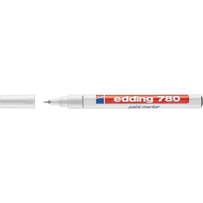 Pack De 10 Unidades Edding 780 Rotulador Permanente De Tinta Opaca - Punta Redonda - Trazo 0.8mm - Puntas De Recambio