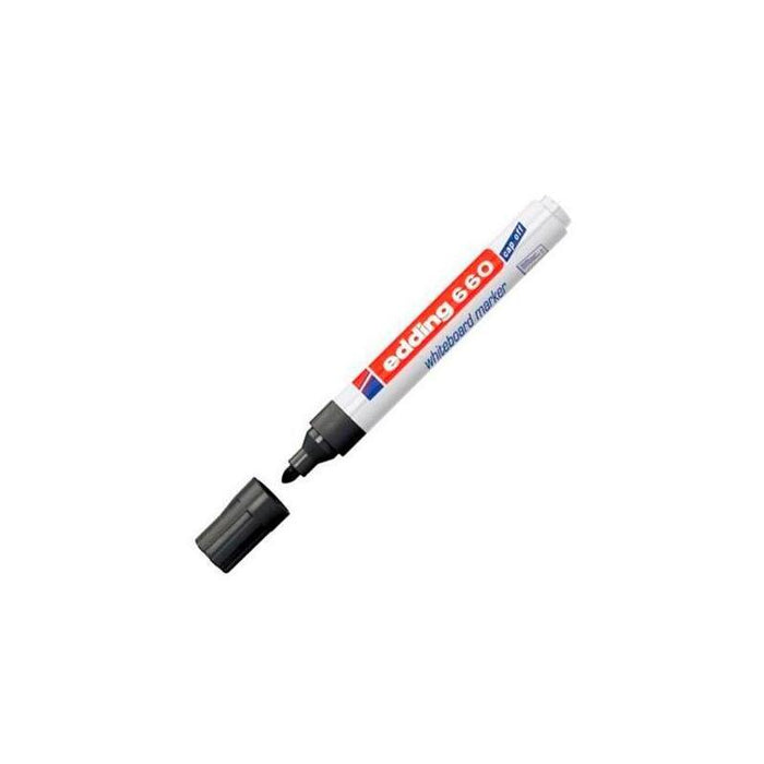 Pack De 10 Unidades Edding Marcador De Pizarra Blanca 660 Negro