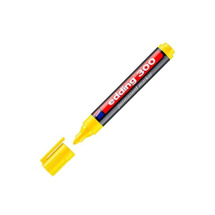 Pack De 10 Unidades Edding Marcador Permanente 300 P/Redonda Amarillo