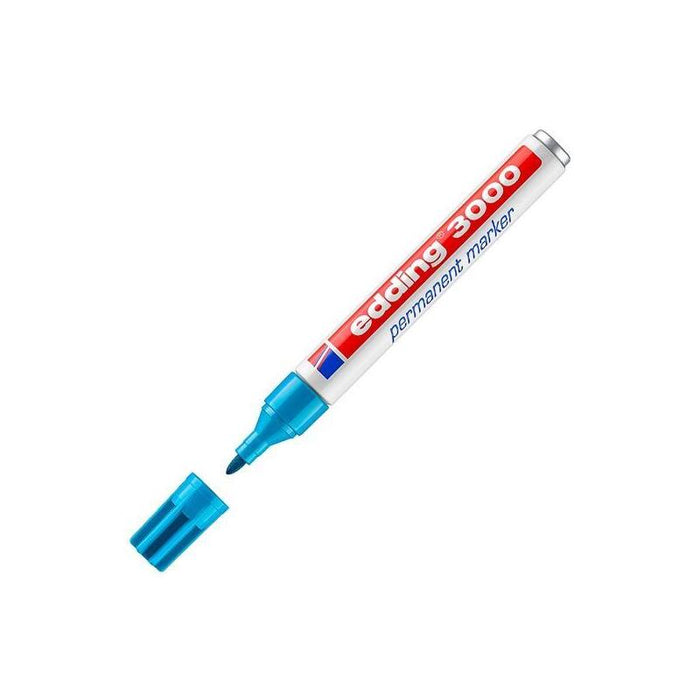 Pack De 10 Unidades Edding Marcador Permanente 3000 Azul Claro