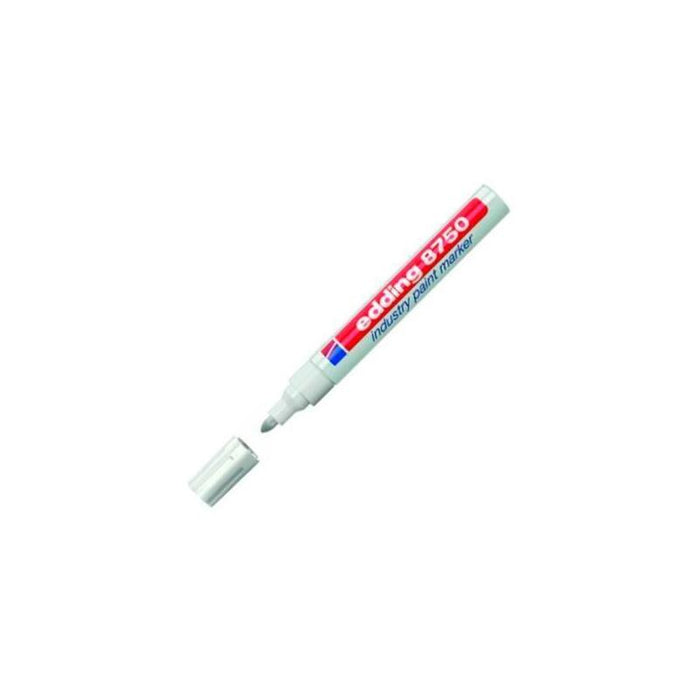 Pack De 10 Unidades Edding Marcador Permanente De Tinta Opaca Industrial 8750 Blanco