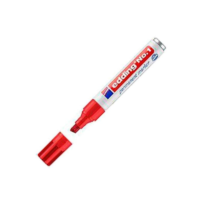 Pack De 10 Unidades Edding Marcador Permanente Nº 1 Rojo