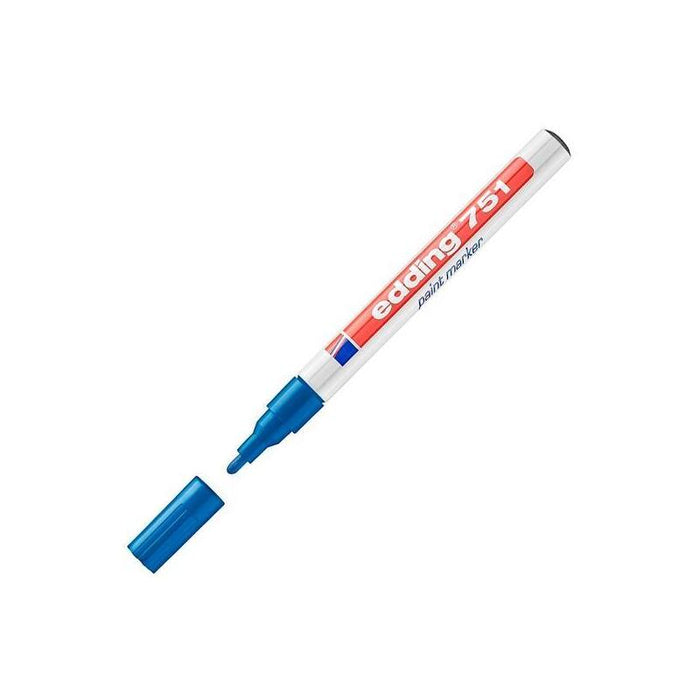 Pack De 10 Unidades Edding Marcador Permanente Tinta Opaca 751 Azul