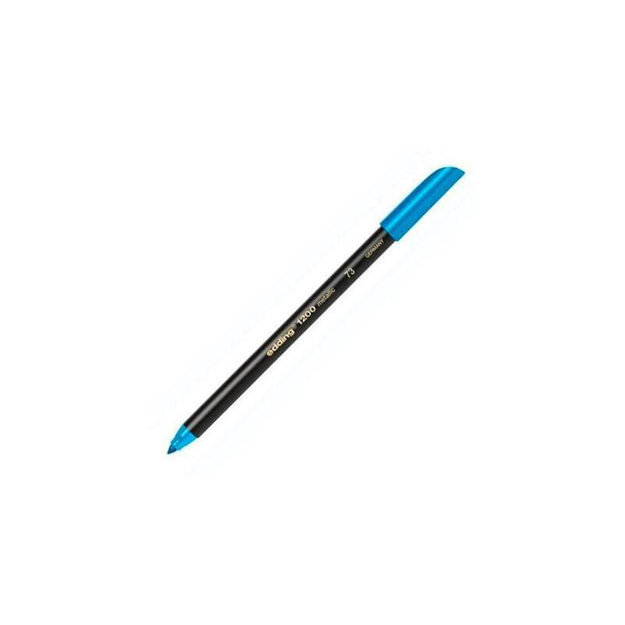 Pack De 10 Unidades Edding Rotulador Punta De Fibra 1200 Azul Metálico