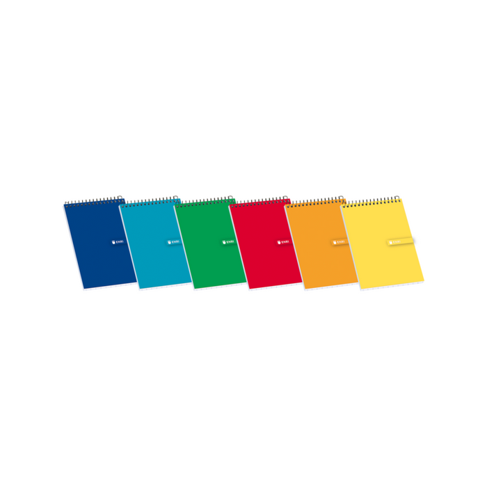 Pack De 10 Unidades Enri Bloc De Notas Espiral Tapa Blanda 12º 4x4 - Hojas Cuadriculadas - Tamaño Compacto - Ideal Para