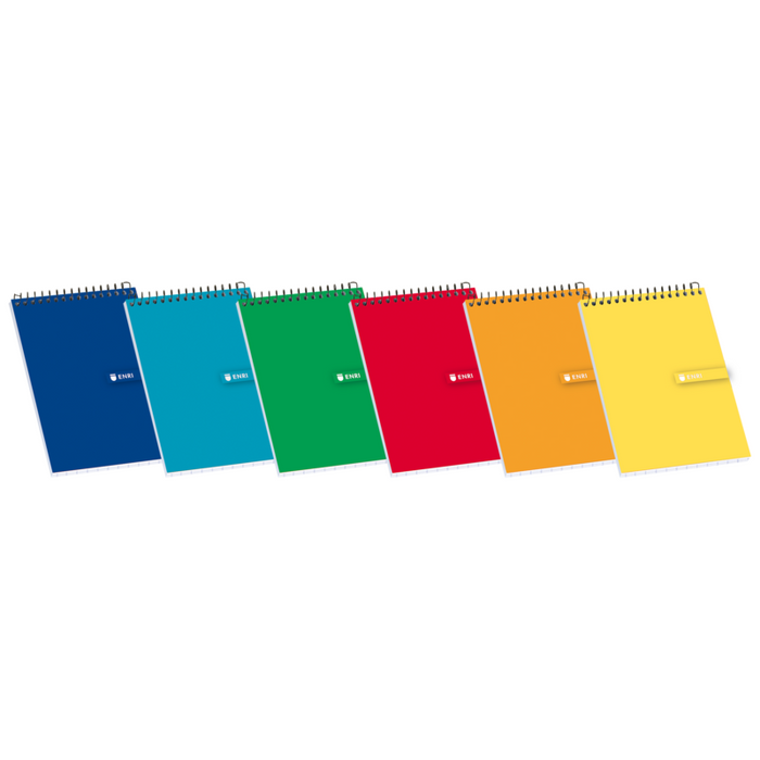 Pack De 10 Unidades Enri Bloc De Notas Espiral Tapa Blanda 8º 4x4 - Hojas En Blanco - Tamaño Compacto - Ideal Para