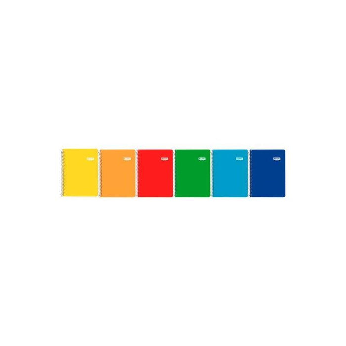 Pack De 10 Unidades Enri Cuaderno Espiral 4º 80h 60gr Pauta 3,5 C/M Tapa Blanda C/Surtidos