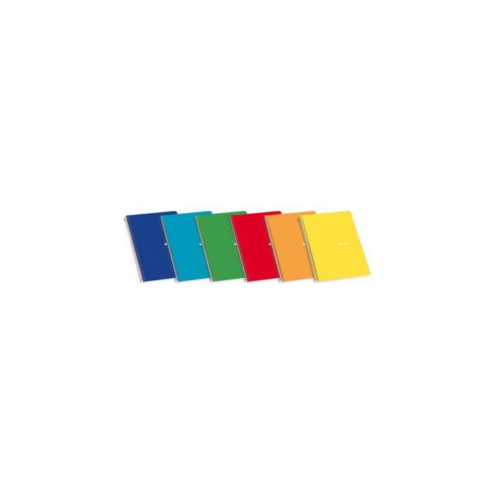 Pack De 10 Unidades Enri Cuaderno Espiral Tapa Blanda 12º 4x4 80 Hojas - Diseño Practico Y Funcional - Tamaño Ideal