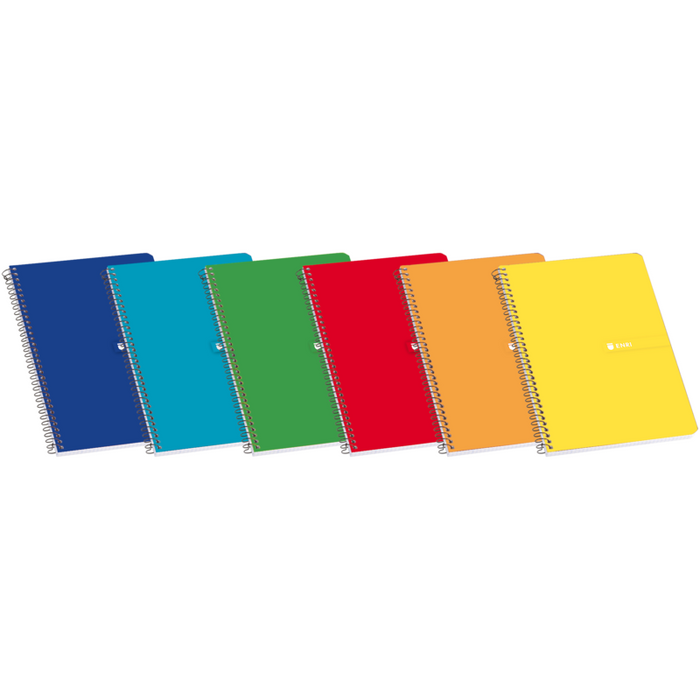 Pack De 10 Unidades Enri Cuaderno Espiral Tapa Blanda Fº Liso 80 Hojas - Tamaño Fº - 80 Hojas - Espiral Resistente -