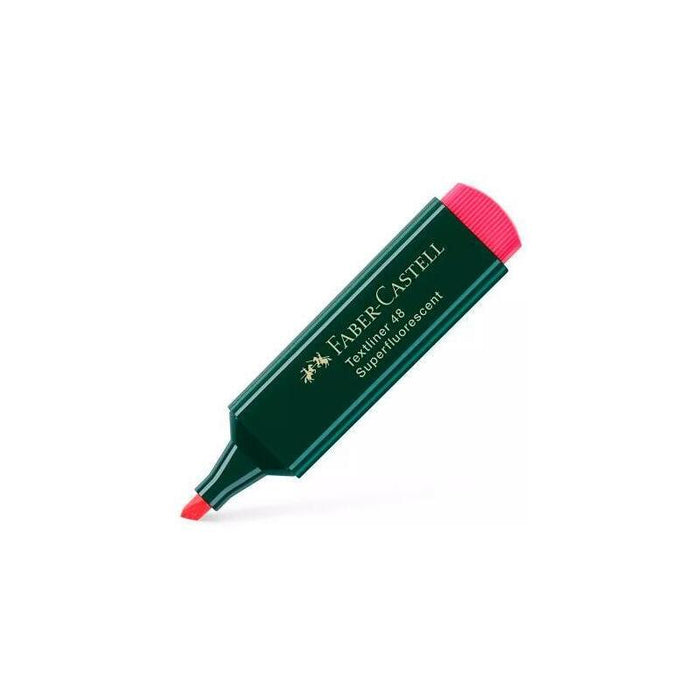 Pack De 10 Unidades Faber Castell Marcador Superfluorescente Textliner 48 Rojo