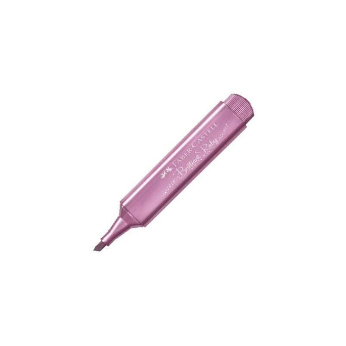 Pack De 10 Unidades Faber - Castell Marcador Textliner 46 Metálico Rubí