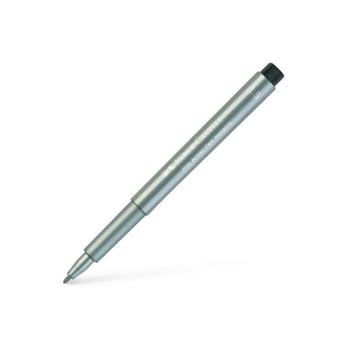 Pack De 10 Unidades Faber Castell Rotulador Pitt Artist Pen Metallic 1,5mm Plata