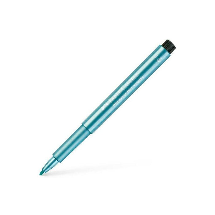 Pack De 10 Unidades Faber Castell Rotulador Pitt Artist Pen Metallic Azul Metálico