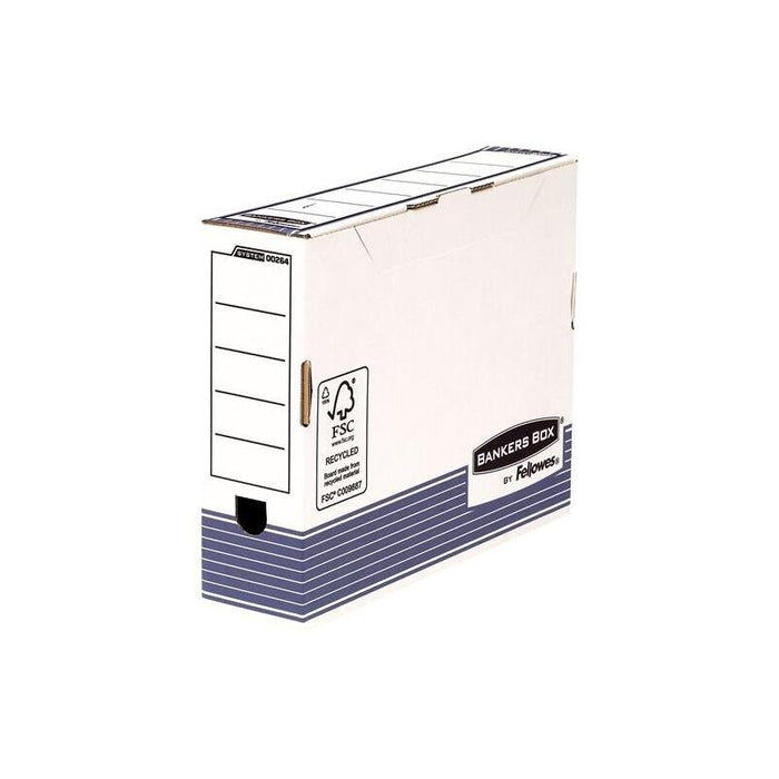Pack De 10 Unidades Fellowes Bankers Box Caja De Archivo Definitivo 80mm A4 - Montaje Automatico Fastfold - Carton Reciclado Certificacion Fsc