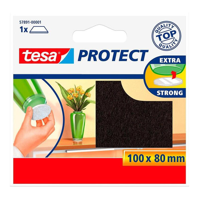 Pack De 10 Unidades - Fieltro Antirasguño Marrón, 80 X 100 Mm